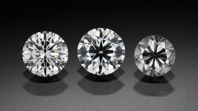 Cut to Price Expectation. Left to Right: Ideal, Good, Fair. The diamonds cut affects the way light refracts in the diamond. The brighter the diamond, the higher the cut grade. The cut is a combination of the proportionate dimensions to optimize the brilliance and fire of the stone. The GIA does not mention if cut affects the price. From Gemological Institute of America Inc. (2018c). Diamond Cut: The wow factor. https://www.gia.edu/diamond-cut/diamond-cut-basic-overview