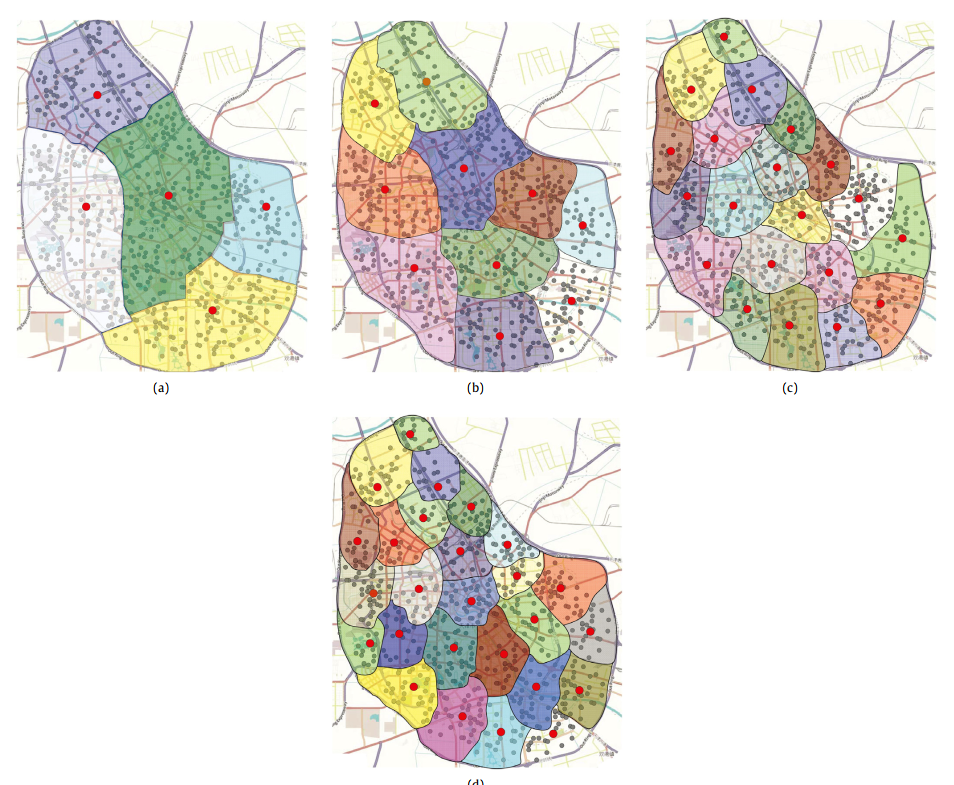 K-Means Clustering Overlay on GIS Mapping